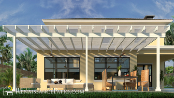 Fresco Pergola Style Patio Cover in Miramar - Miami First Remodeling