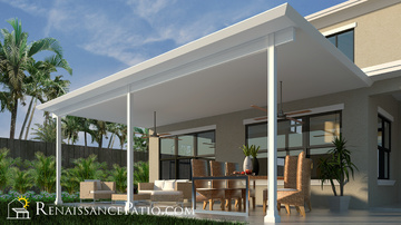 Moderno Patio Cover system with Insulated Aluminum Roofing in Hialeah - Miami First Remodeling