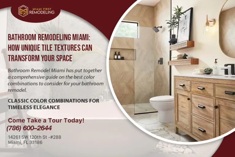 Bathroom Remodeling Miami: How Unique Tile Textures Can Transform Your Space