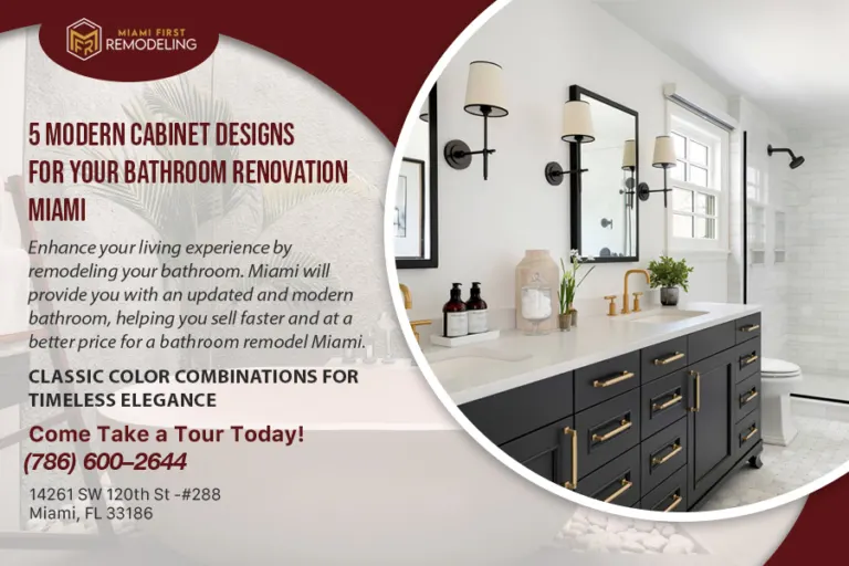 5 Modern Cabinet Designs for Your Bathroom Renovation Miami