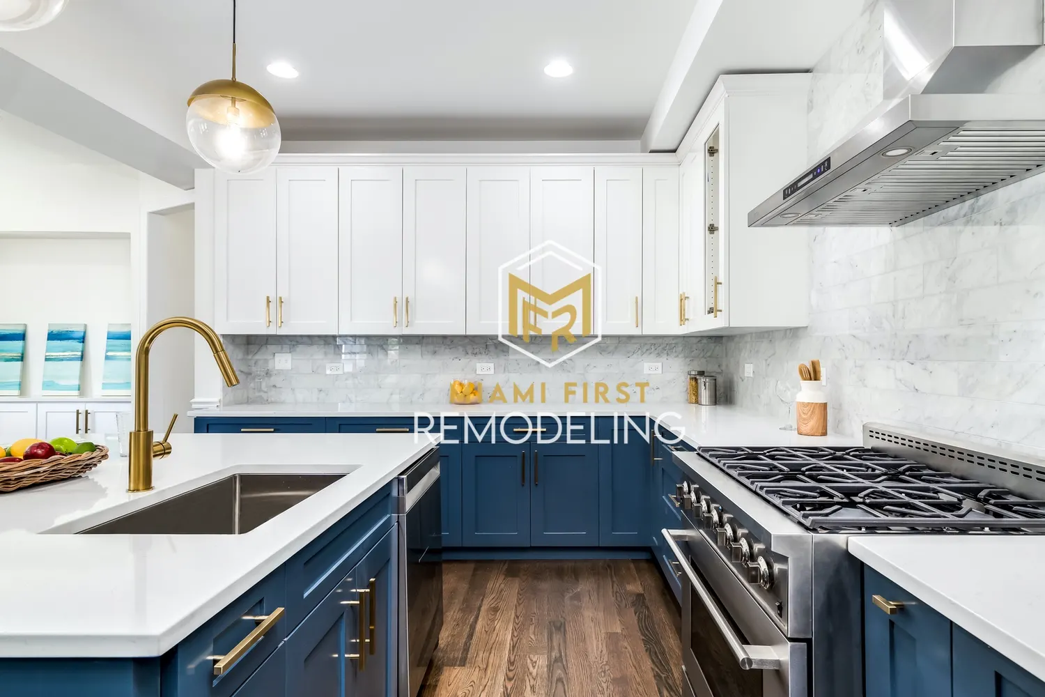 Premium Miami kitchen with luxury countertop installation — Miami First Remodeling